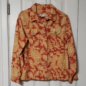 Coldwater Creek Linen Shirt Jacket Size Large